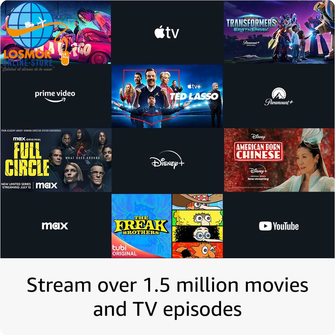 Amazon Fire TV Stick Lite control remoto por voz Alexa | Lite (no controla la televisión), dispositivo de streaming en HD Losmor