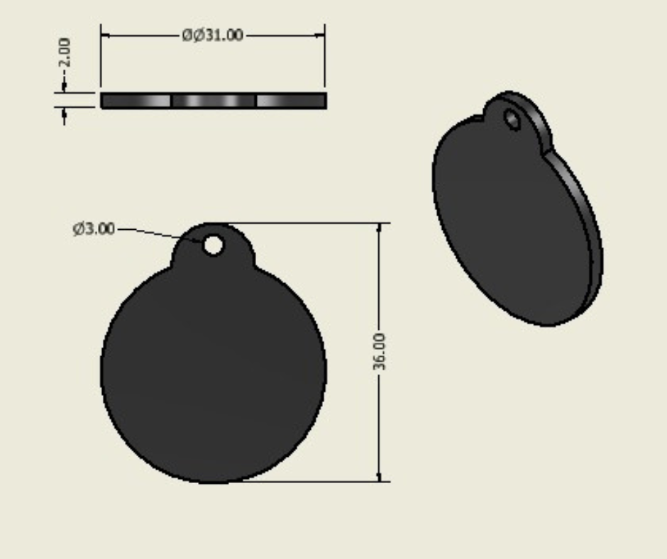Paquete de llaveros llanos acrílico Losmor Online Store
