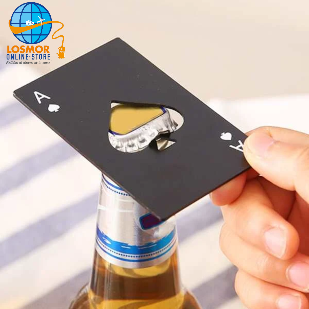 Destapador de botellas en forma de Póker