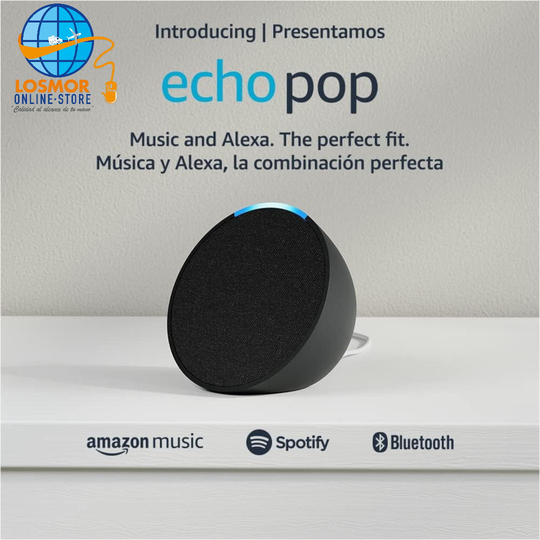 Echo Pop - Parlante inteligente y compacto con sonido definido y Alexa Losmor