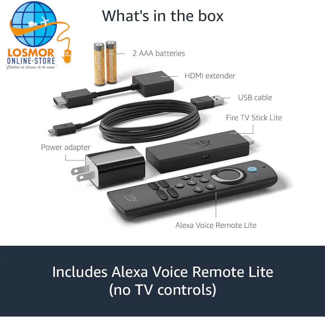 Amazon Fire TV Stick Lite control remoto por voz Alexa | Lite (no controla la televisión), dispositivo de streaming en HD