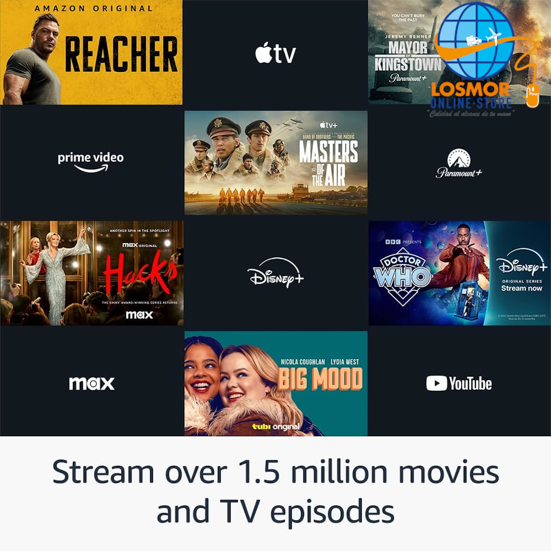 Dispositivo de streaming Amazon Fire TV Stick 4K, más de 1.5 millones de películas y episodios de series, compatible con Wi-Fi 6, TV gratis y en vivo