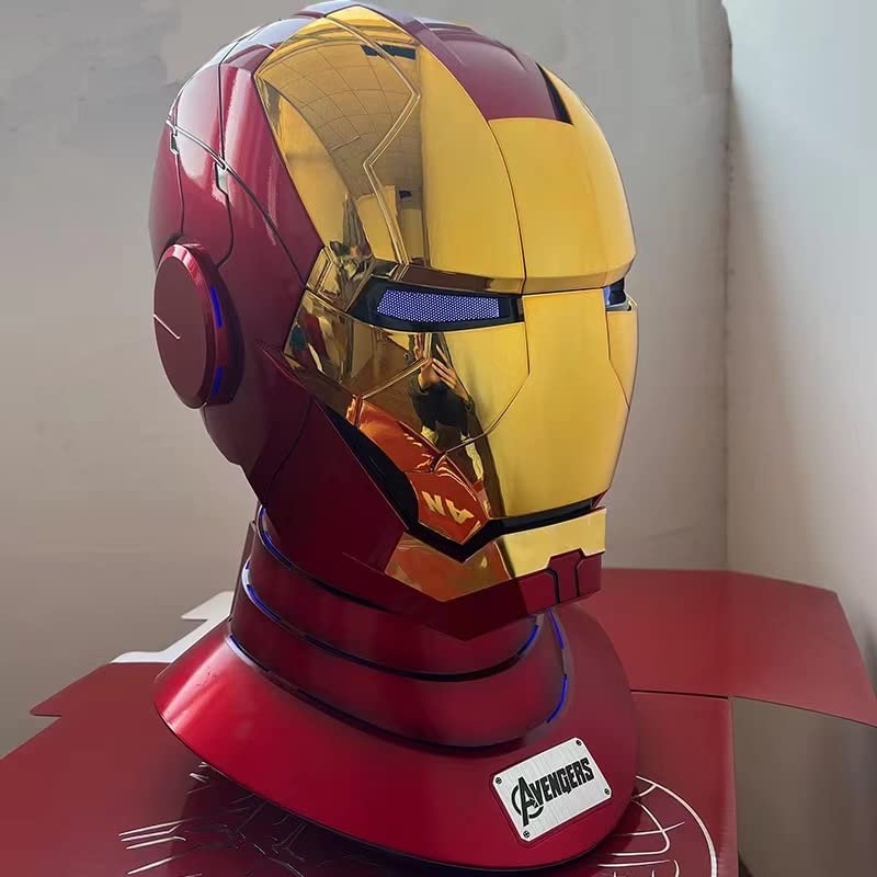 Iron-man MK 5 Casco Electrónico Abierto/Cerrado Máscara Iron-man