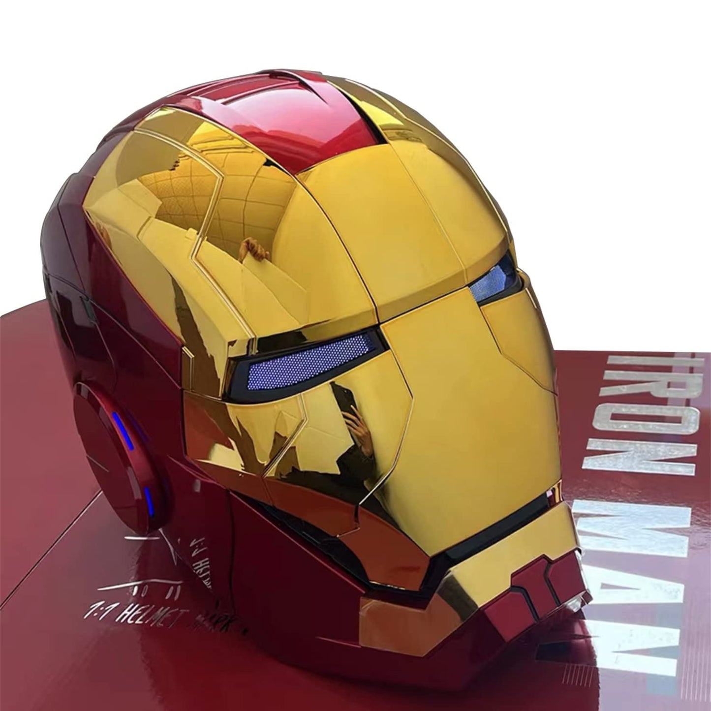 Iron-man MK 5 Casco Electrónico Abierto/Cerrado Máscara Iron-man