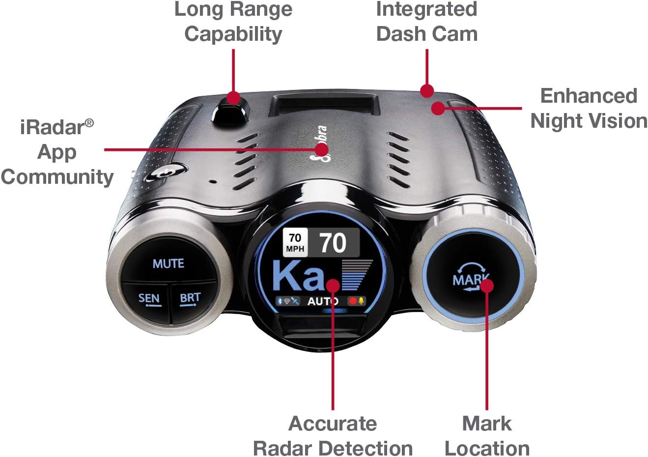 Cobra Road Scout Dash Cam y detector de radar