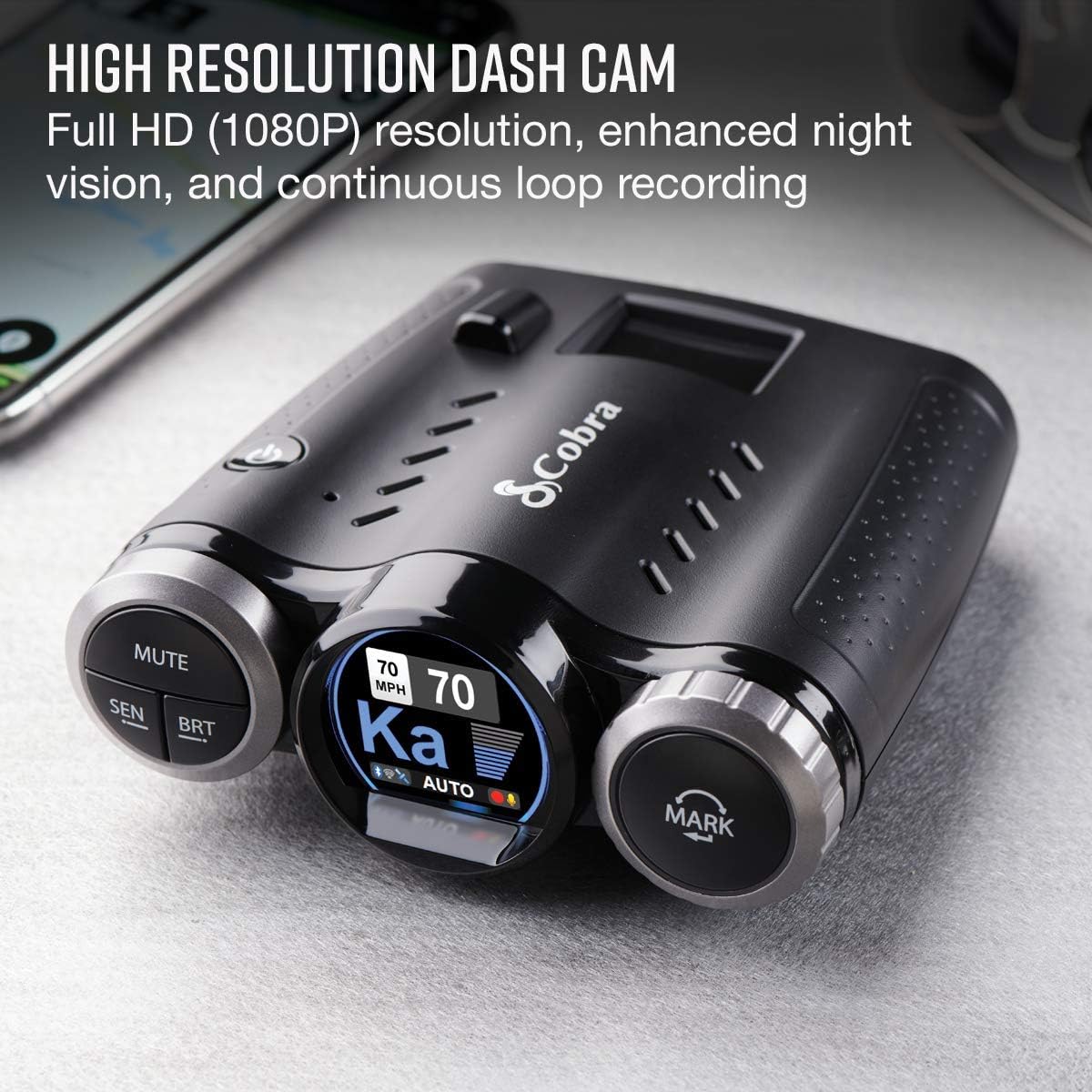 Cobra Road Scout Dash Cam y detector de radar