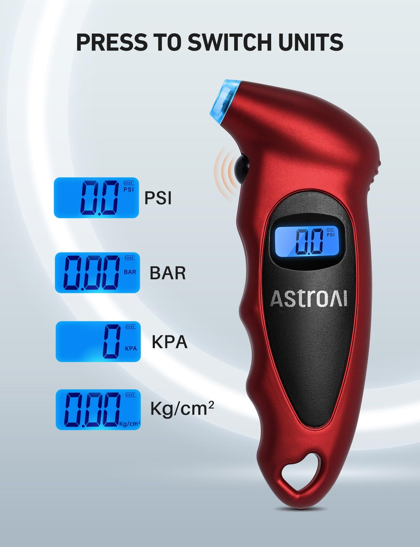 AstroAI - Medidor digital de presión de neumáticos de 150 PS