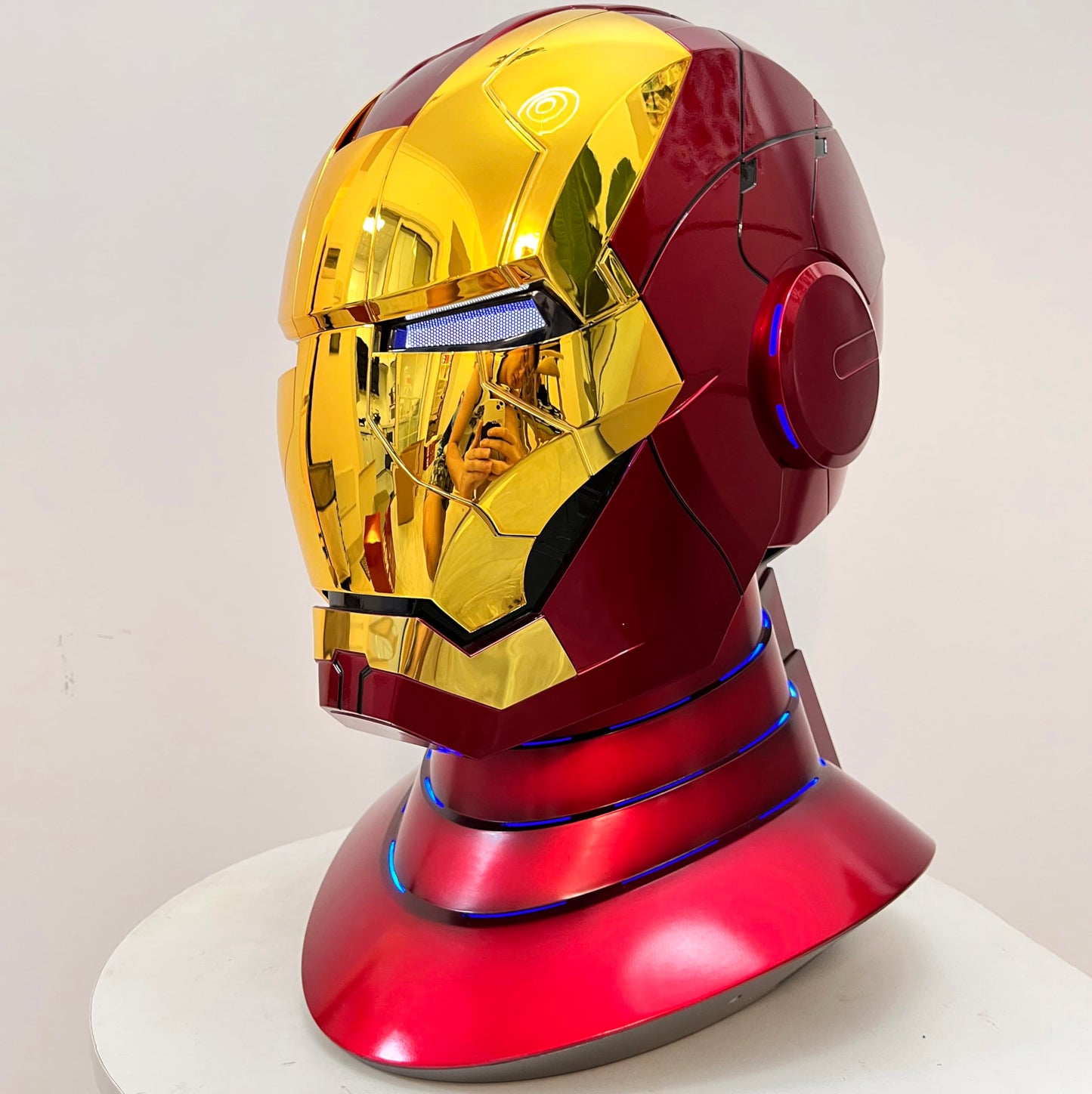 Iron-man MK 5 Casco Electrónico Abierto/Cerrado Máscara Iron-man