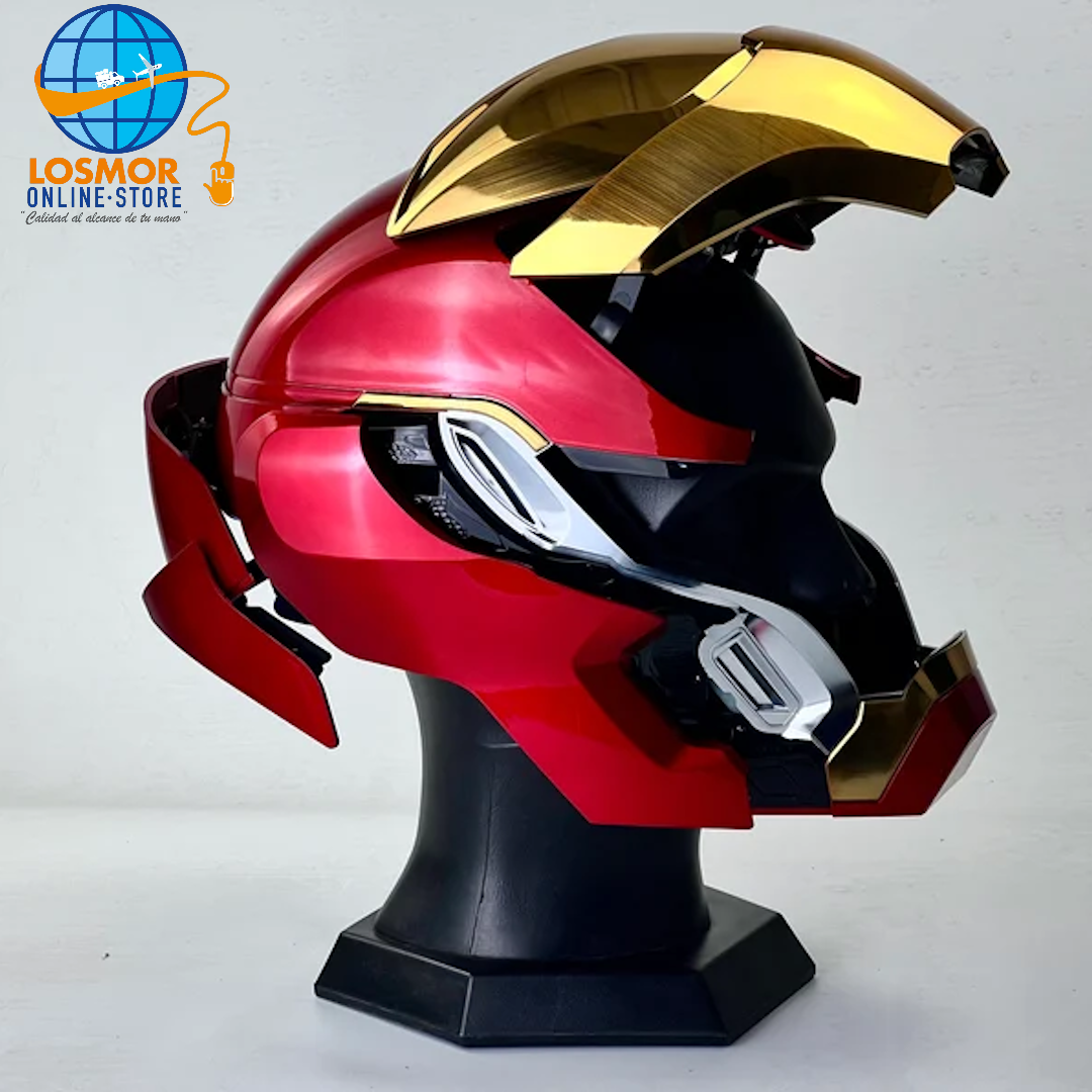 Casco de Iron Man MK 50 - máscara de Cosplay de Ironman con Control remoto táctil, voz usable, Colección para regalo, 1:1