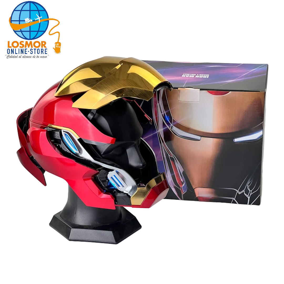 Casco de Iron Man MK 50 - máscara de Cosplay de Ironman con Control remoto táctil, voz usable, Colección para regalo, 1:1