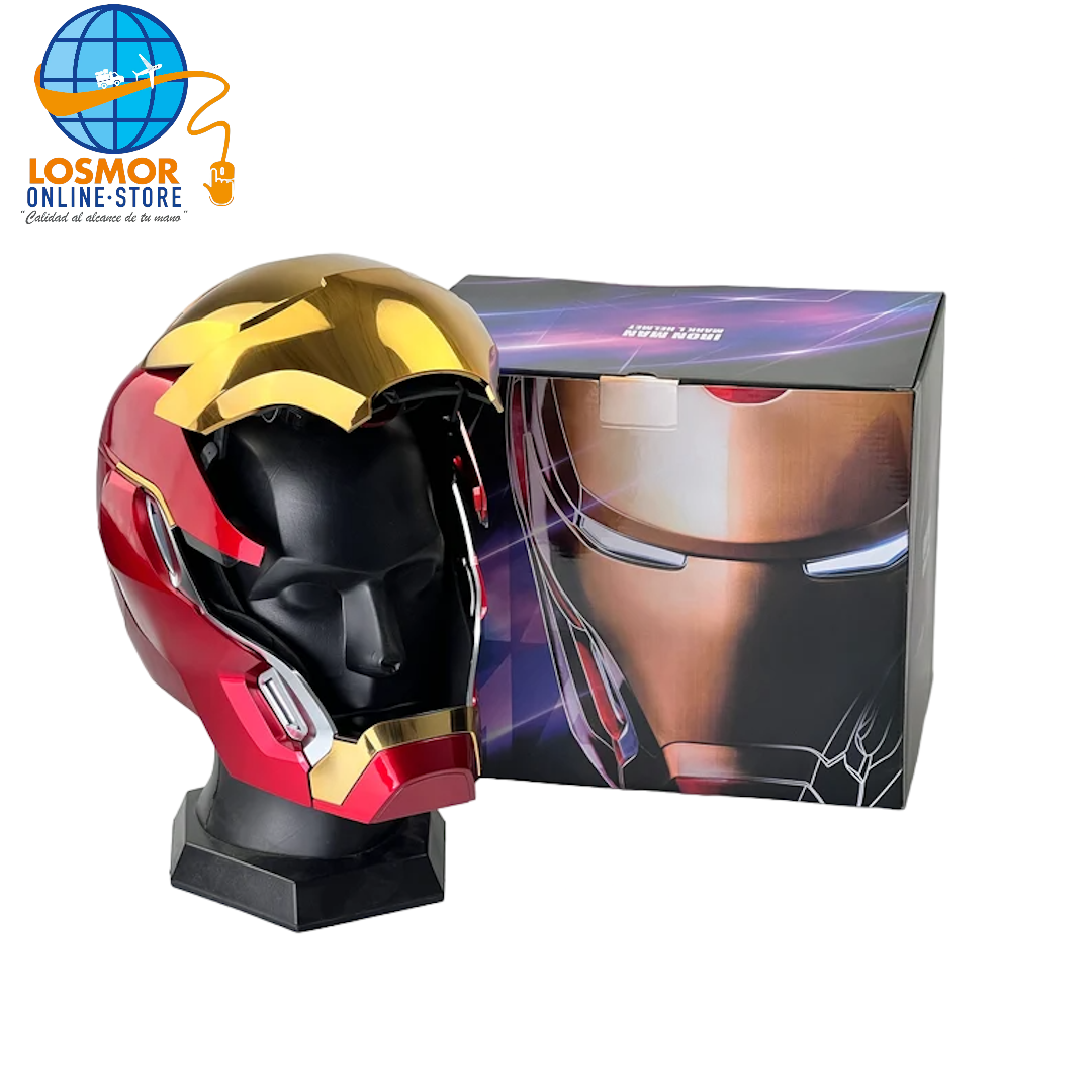 Casco de Iron Man MK 50 - máscara de Cosplay de Ironman con Control remoto táctil, voz usable, Colección para regalo, 1:1