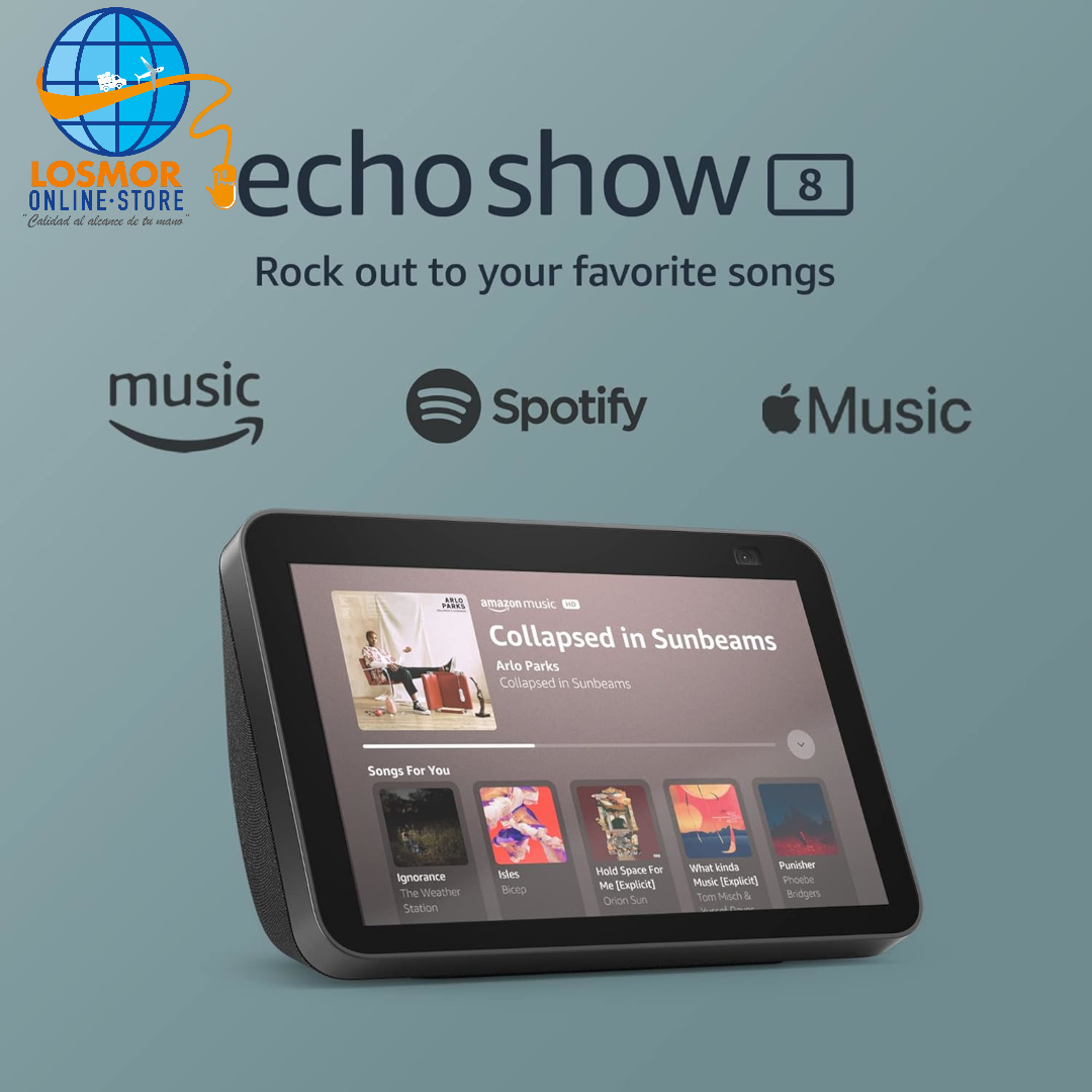 Echo Show 8 (2da generación) Pantalla HD inteligente con Alexa y cámara de 13 MP