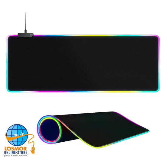 Mousepad Antideslizante RGB con 15 modos de luz