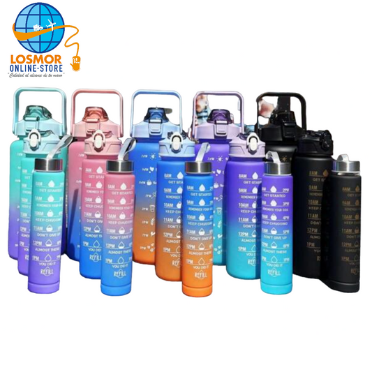 Set de 3 Botellas de Hidratación Tomatado en Colores Llamativos